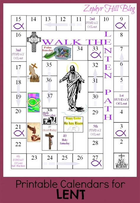 Printable Calendars For Lent Lent Calendar Lent Lenten Activities