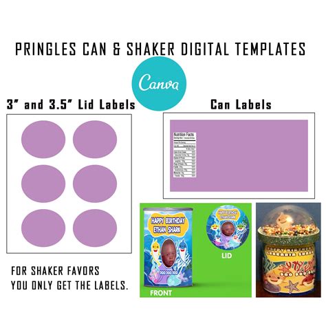 Blank Template For Canva Pringles Can And Shaker Label Templates Blank
