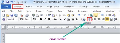 I have found it very frustrating to find a tool to help format in ieee format paper and also to check a document. Where is the Clear Formatting in Microsoft Word 2007, 2010 ...
