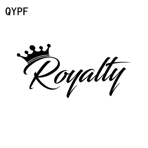 Qypf 15cm7cm Funny Royalty Written Words Vinyl Car Sticker Decal Black