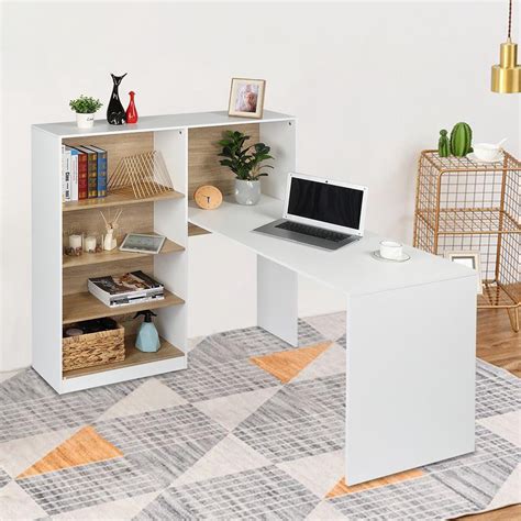 Ubesgoo Computer Desk With Hutch And Bookshelf 47 Inches Home Office