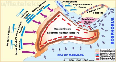 A Map Of Siege Of Constantinople Reurope