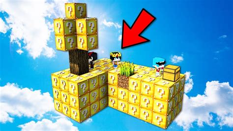 ¿puedes Sobrevivir Al Skyblock De Lucky Blocks Minecraft Mods Youtube