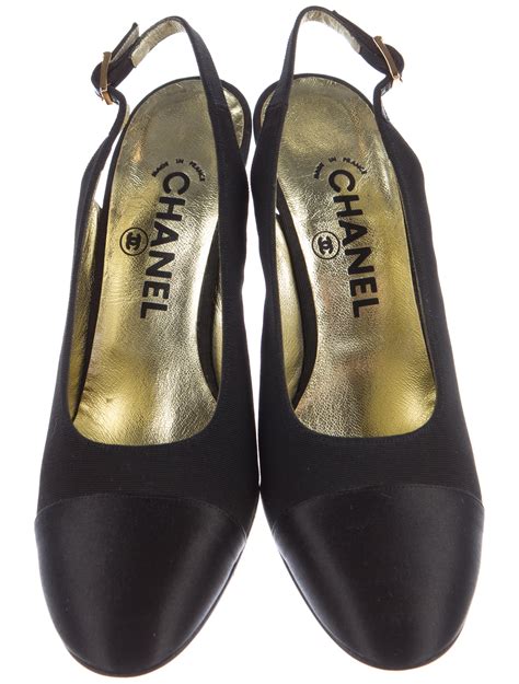 Chanel Cap Toe Slingback Pumps Shoes Cha185765 The Realreal
