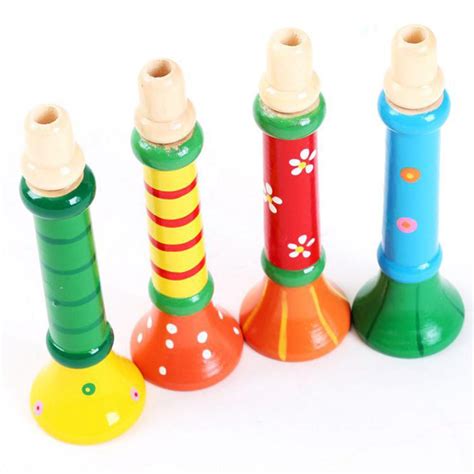 Healthy And Harmless Music Instruments For Kid Wooden Rattles Hand Bell
