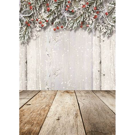 Hellodecor Polyester Fabric 7x5ft Chic Photography Christmas Background