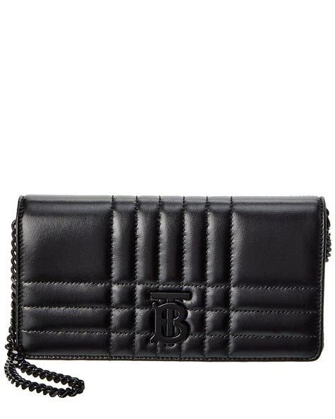 Burberry Lola Leather Wallet On Chain In Black Lyst