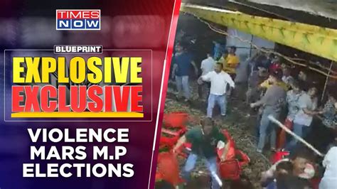 Violence Mars Mp Polls Scuffle Breaks Out Between Bjp And Cong Workers