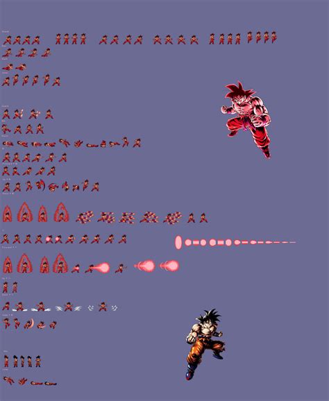Sprite Sheet Jus Son Goku Shirtless Kaioken By Kambayt3 On Deviantart