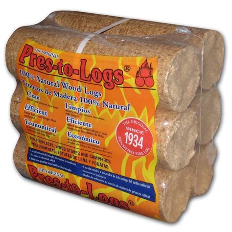 Pres To Log 5 Lb Natural Fire Log 6 Pack In The Fire Logs