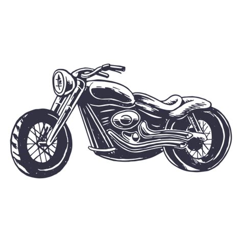 Motocicleta Clássica Desenhada De Mão Baixar Pngsvg Transparente