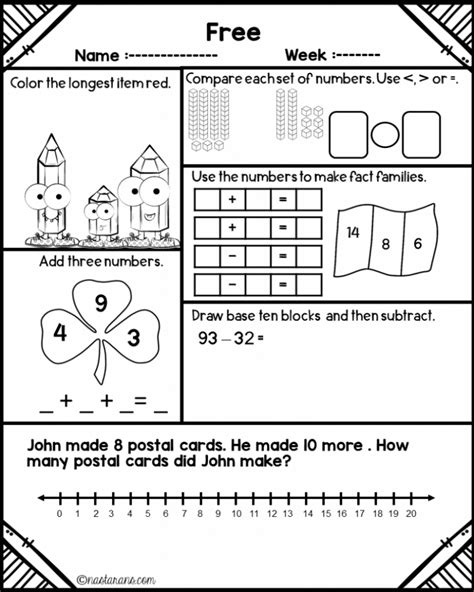 This series of worksheets will give your second grader the opportunity to count, read. Free Printable 3rd Grade Math Worksheet Daily | Math ...