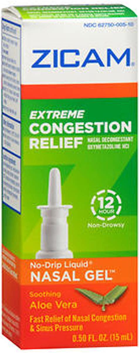 Zicam Extreme Congestion Relief Liquid Nasal Spray 05 Oz The