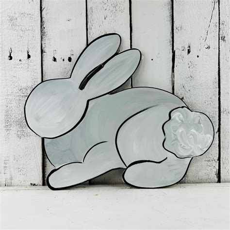 Paint By Line Bunny With Egg Diy Unfinished Wooden