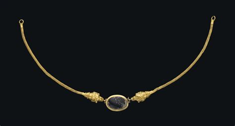 A Greek Gold And Glass Necklace Hellenistic Period Circa 3rd 2nd