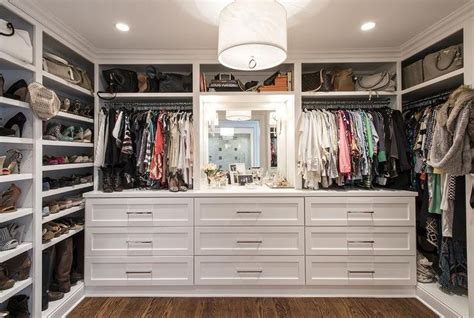 Walk In Closet With Built In Dressers Transitional Closet Closet