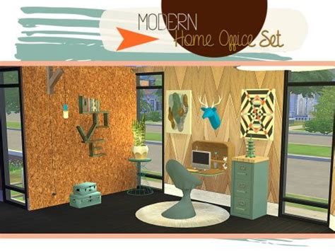 Modern Home Office Set At Daer0n Sims 4 Designs Sims 4 Updates