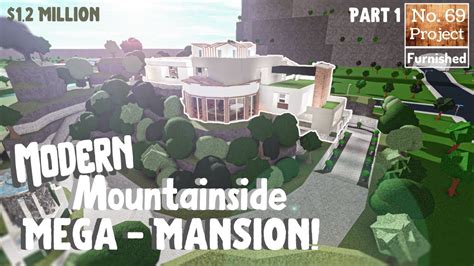 Bloxburg Build Rustic Mountain Mega Mansion Roblox Part 1 3 Youtube