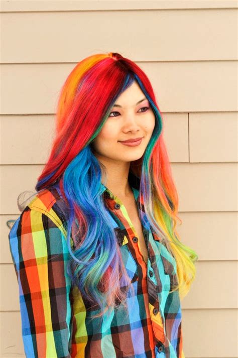 Just as asian skin types have their particular traits, asian hair, too has its own kind of needs. Rainbow Hair - StrayHair