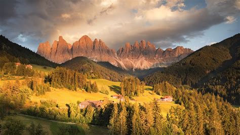 3840x2160 Italy Mountains Autumn Forests Houses Grasslands 4k 4k Hd 4k