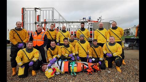 Lifeboat Volunteers Imitation Injuries Provide Practice For Crew At