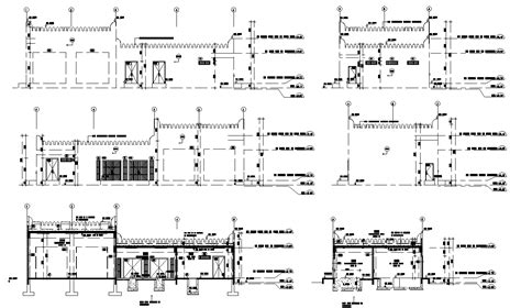 Electrical Machinery Room Section And Elevation Drawing Details