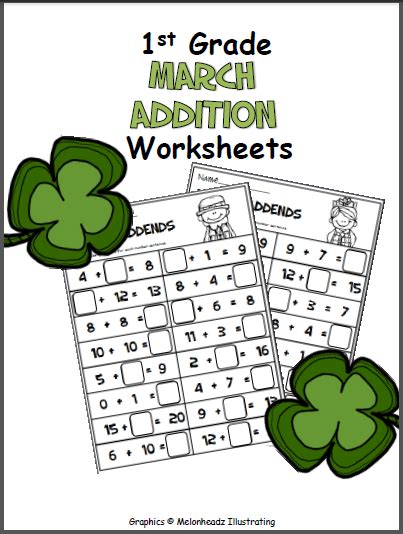 March Math Printables 1st Grade Made By Teachers