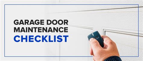 Garage Door Maintenance Checklist Easy Open Door Commercial
