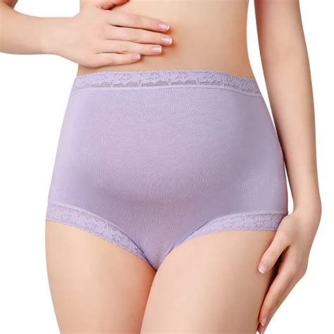 Women Plus Size Model Cotton Panty High Waist Breathable Trigonometric