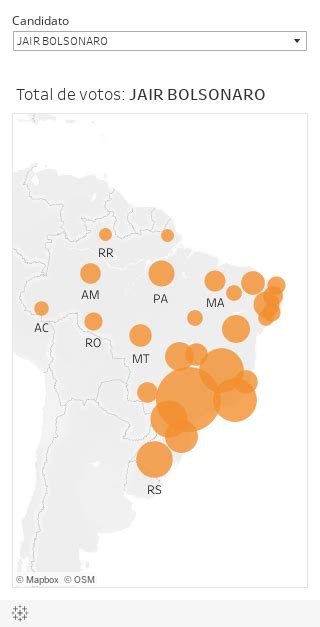 Mapa presidente por estados 1º turno Resultados Eleições 2018