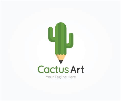 Cactus Art Vector Logo Free Download
