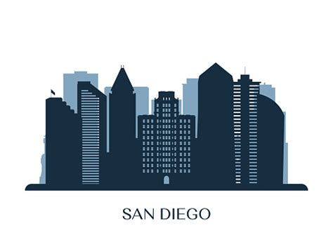 Affordable and search from millions of royalty free images, photos and vectors. San Diego Skyline Monochrome Silhouette Vector ...