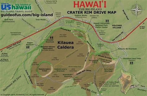 Hawaii Volcano National Park Map Vlr Eng Br