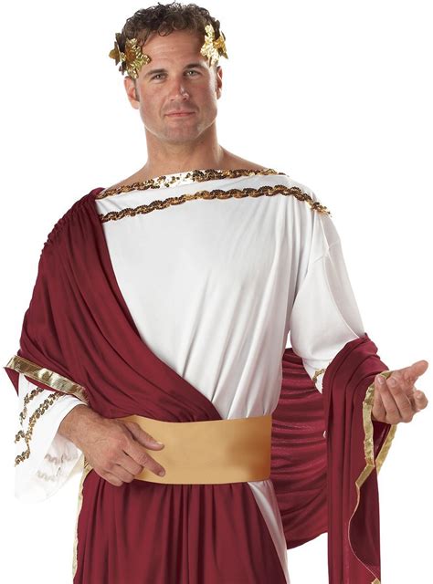 a man dressed in an ancient greek costume and holding his hand out to the side