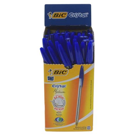 Bic Cristal Blue Ball Point Pens 50 Pack