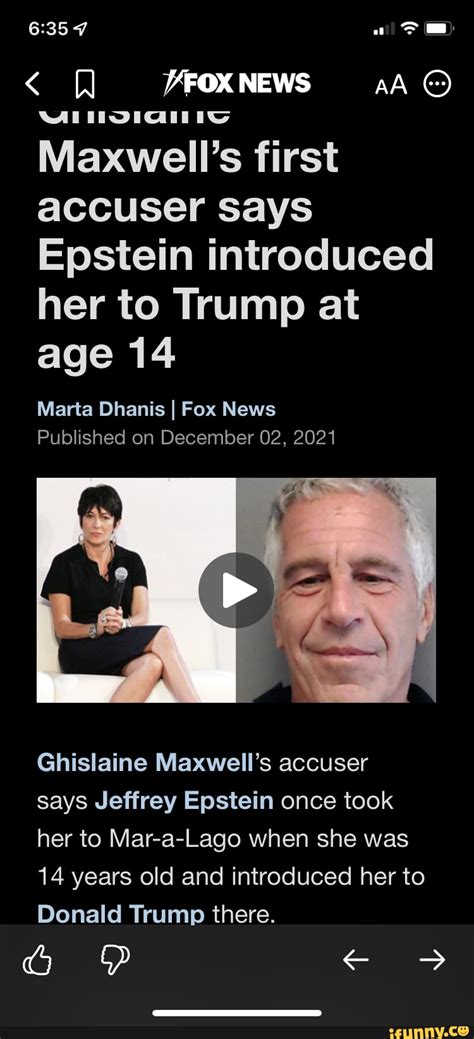 7 Fox News Aa Maxwells First Accuser Says Epstein Introduced Her To
