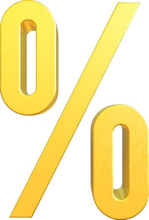 3d Percent Percentage Sign Gold Render 19909071 Png