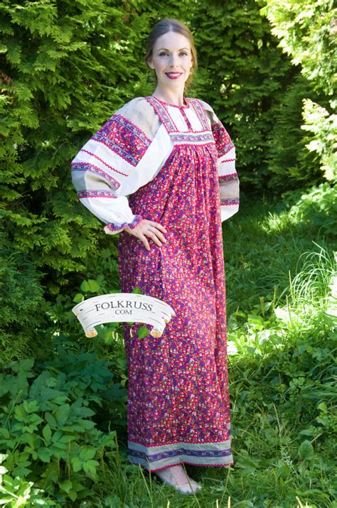 Traditional Russian Dress Mashenka For Woman Folk Russian Clothing