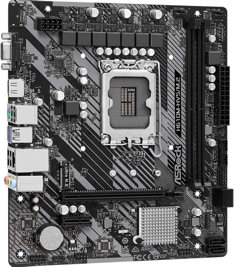 Asrock H610m Hvsm2 R20 Matx Lga1700 Motherboard Intel H610 Chipset