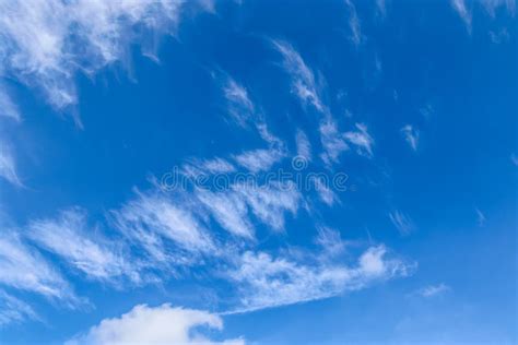 Cirrus Clouds High In The Blue Sky Stock Photo Image Of Germany