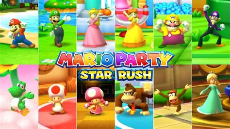 Mario Party Star Rush All Characters St Place Youtube