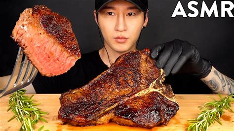 ASMR PORTERHOUSE STEAK MUKBANG No Talking COOKING EATING SOUNDS Zach Choi ASMR YouTube