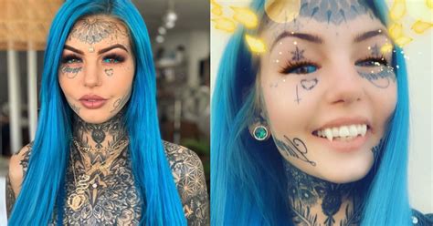 Woman Spent 18 000 To Transform Herself Into Blue Eyes White Dragon With Fangs Small Joys