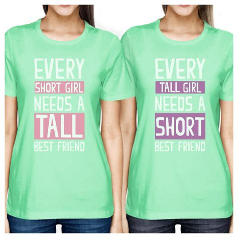 365 Printing Tall Short Friend Bff Matching Shirts Womens Mint Teen