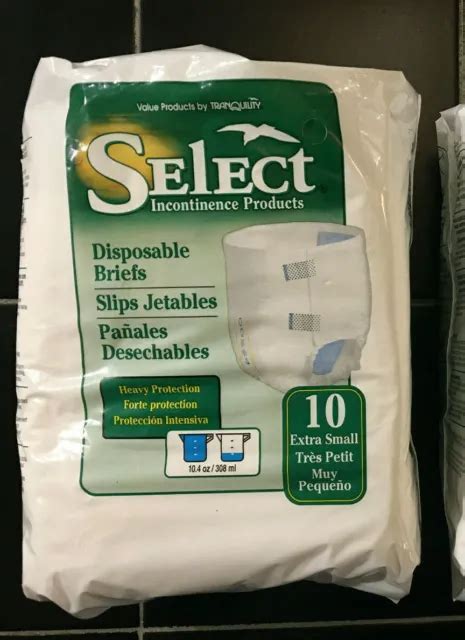 select adult incontinence brief xs heavy absorbency full fit 3666 heavy pk of 10 3 99 picclick