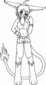 Anthro Lineart Ite Colouring Linear sketch template