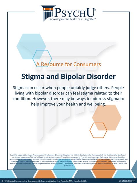 Stigma And Bipolar Disorder A Resource For Consumers Psychu