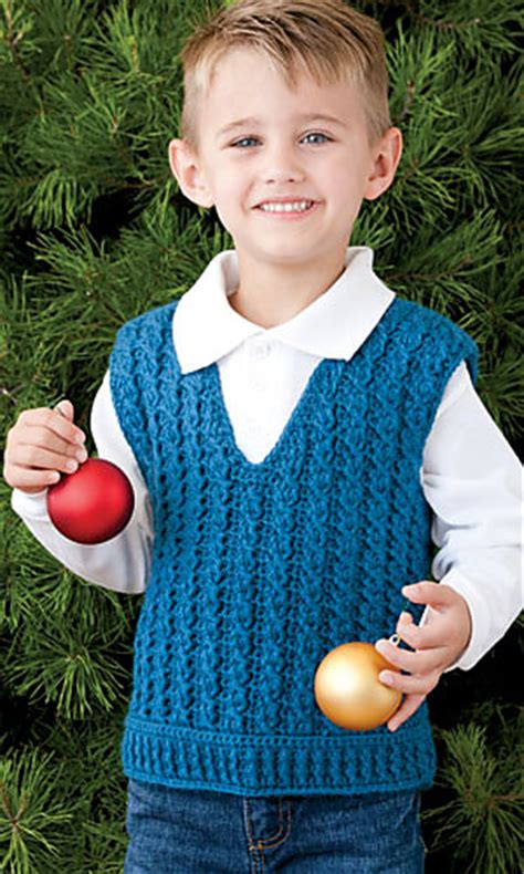Our directory links to free knitting patterns only. Ravelry: Child's Cabled Vest pattern by Ira Dearing