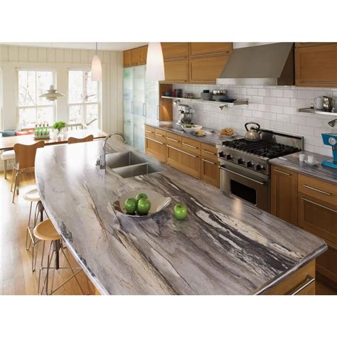 Should laminate countertops mimic stone? FORMICA 5 in. x 7 in. Laminate Countertop Sample in 180fx ...