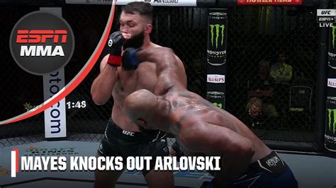 Dontale Mayes Knocks Out Andrei Arlovski With Right Hook At Ufcvegas74 Espn Mma Youtube